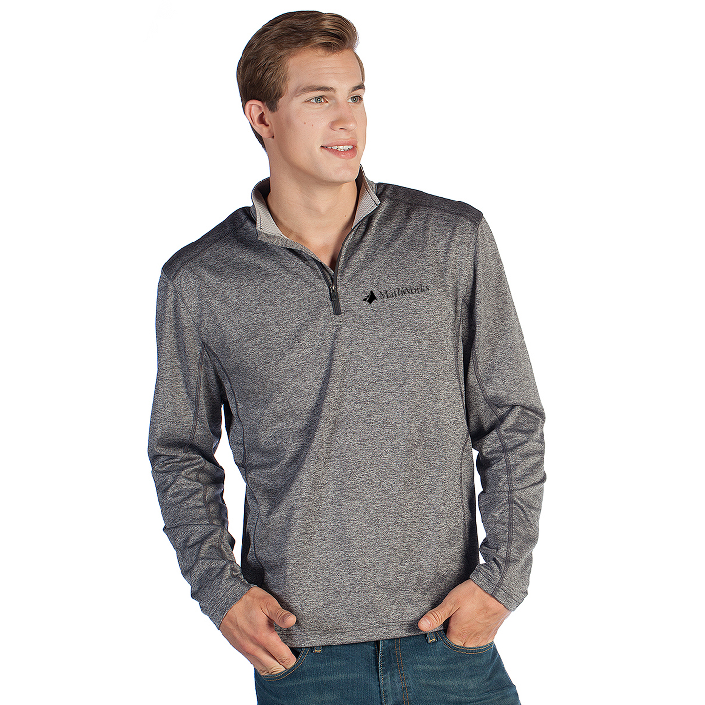 CLOSEOUT - MathWorks Athleisure Quarter Zip: Mens