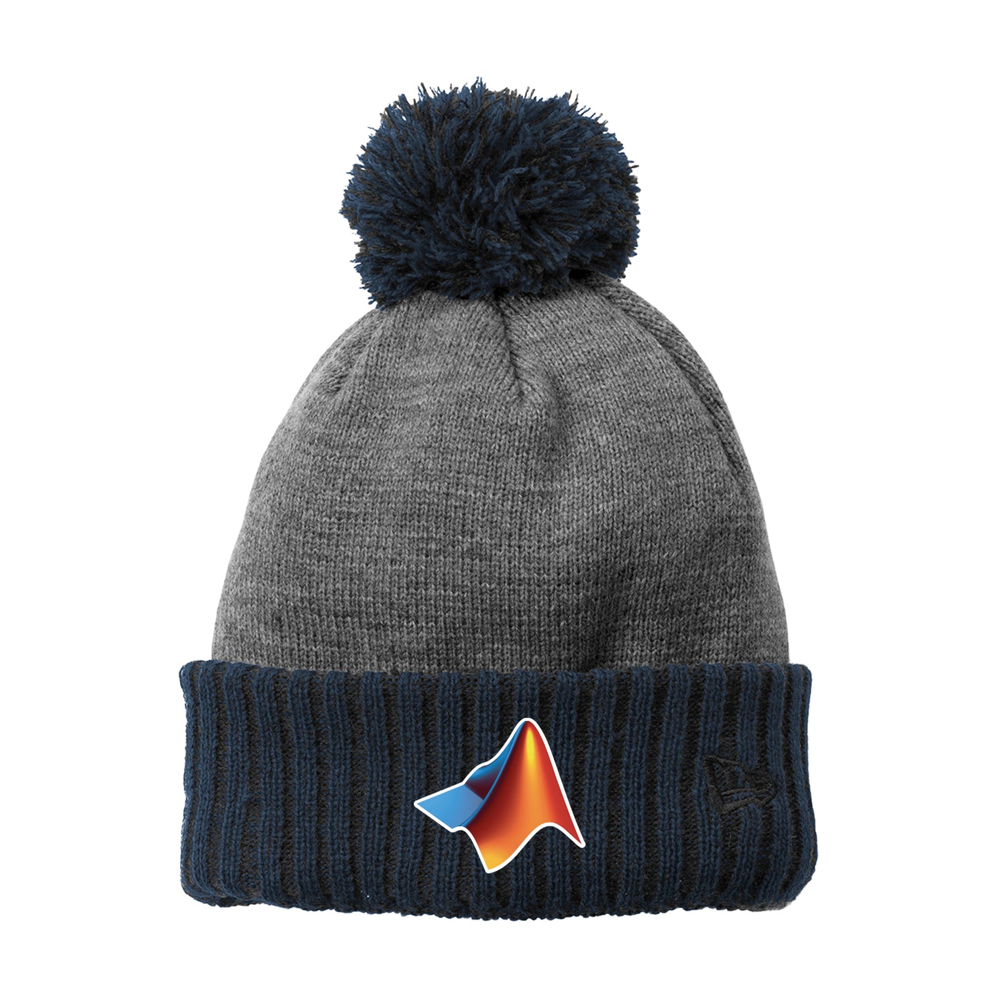 MathWorks L‑Shaped Membrane Colorblock Cuffed Beanie