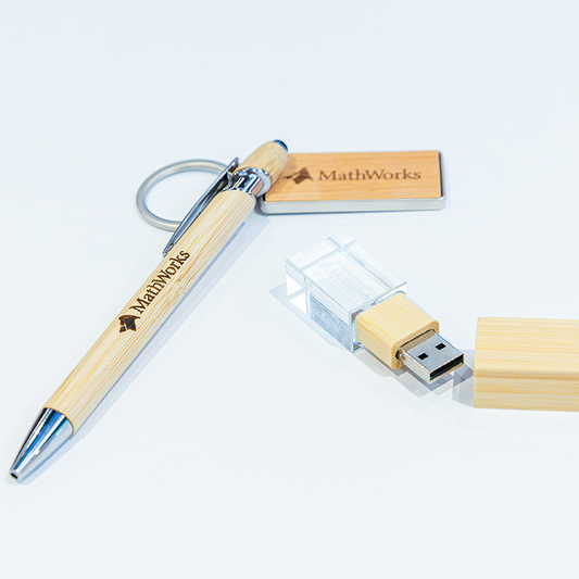 MathWorks Bamboo Gift Set (Pen, Key Chain, USB Flash Drive)