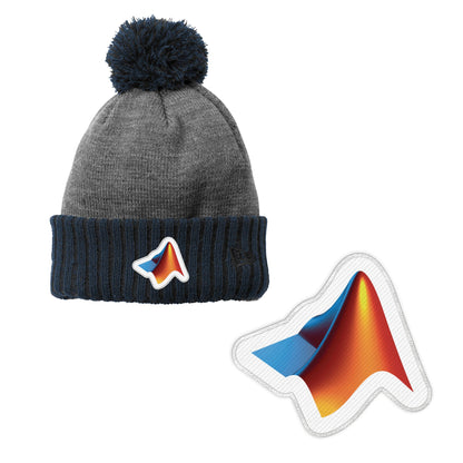 MathWorks L‑Shaped Membrane Colorblock Cuffed Beanie